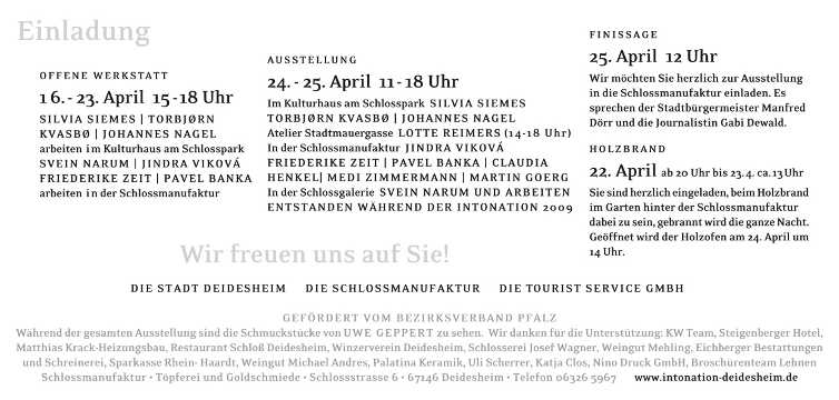 Intonation Einladung 2010