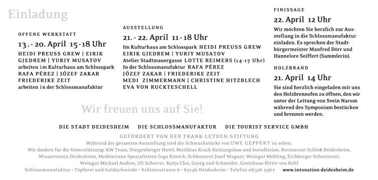 Intonation Einladung 2012